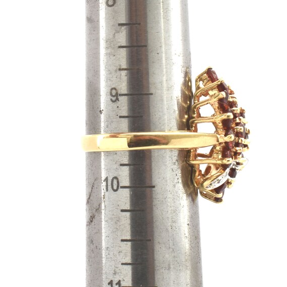 Estate Garnet Ring Vintage 14K Solid Yellow Gold … - image 8