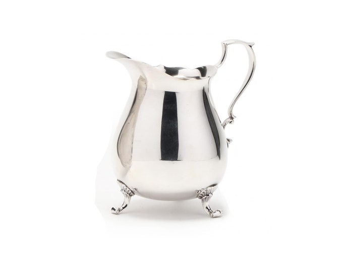 Estate Silver Creamer Vintage 925 Solid Sterling Silver Cream Pitcher Poole Pattern 117 Holiday Gift