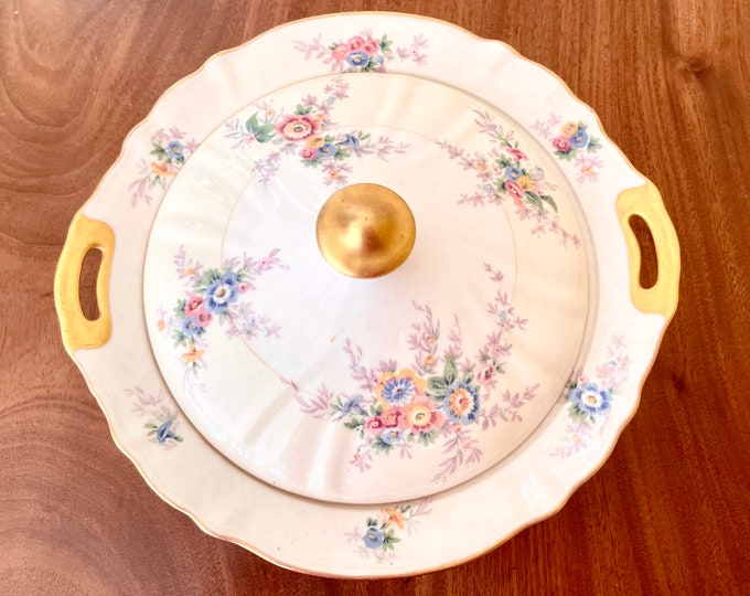 Estate Limoges Tureen Vintage Charles Ahrenfeldt Floradora Covered Vegetable Dish Made in France Holiday Gift