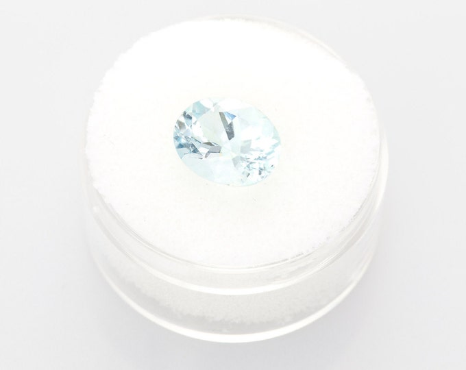 Natural Aquamarine Unmounted Oval Cut Loose Gemstone Over 2 Carats 10 x 8 Millimeters March Birthstone Engagement Holiday Gift