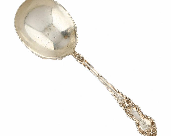 Vintage Sterling Silver Serving Spoon: Watson Wallace Meadow Rose Pattern