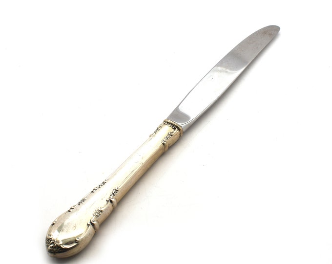 Estate Silver Knife Lunt Modern Victorian Vintage 925 Sterling Silver Handle Stainless Blade Two Styles 9 Inches Long