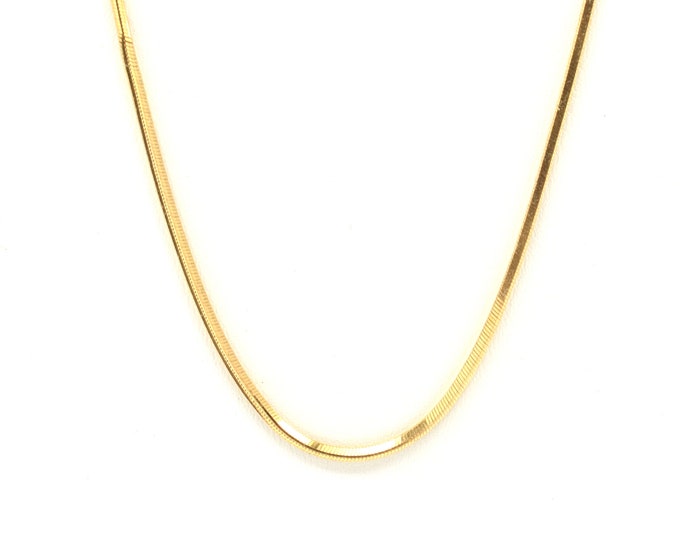 Estate Gold Necklace Vintage 18K Solid Yellow Gold Snake Chain 30 Inches Long Made in Italy Holiday Gift