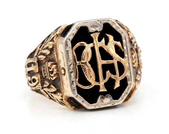 1930 Binghamton High School Class Ring - 14K Yellow & White Gold