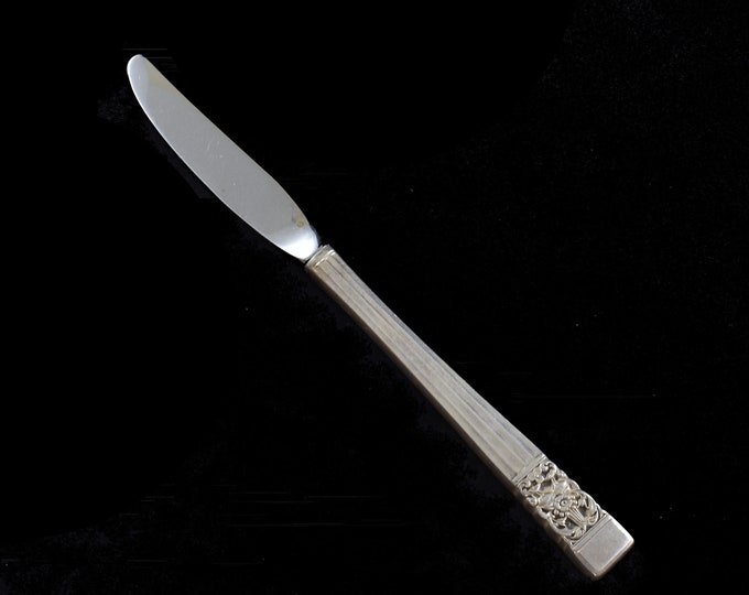 Estate Silverplate Knife Oneida Community Coronation Silver Plate Modern Hollow Grille Knife Holiday GiftHoliday Gift