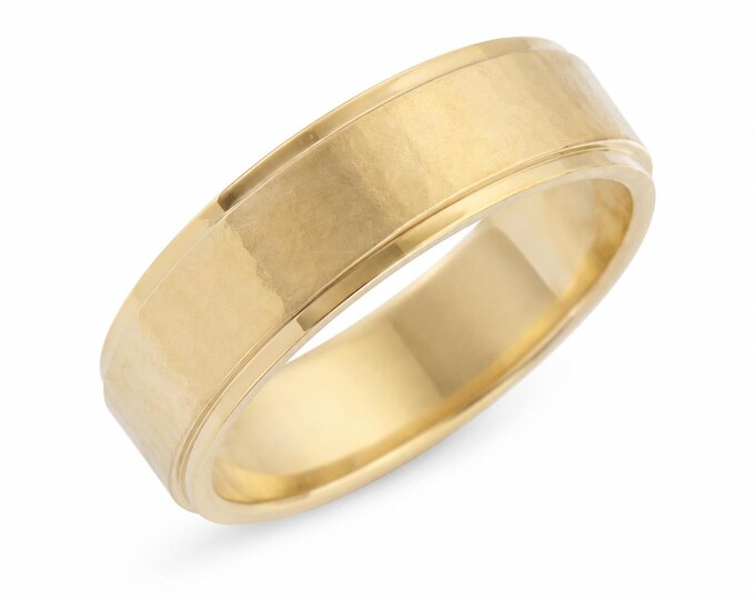 Estate 14K Solid Yellow Gold Wedding Band 5.96 MM Ring Size 5.5