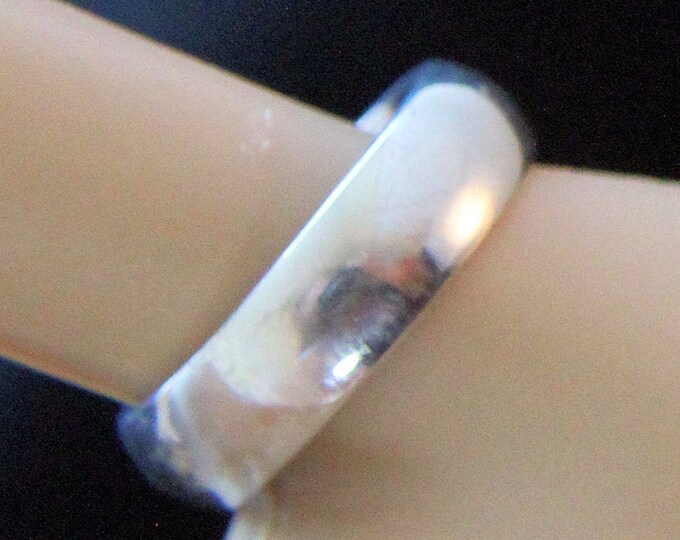 Estate 14K Solid White Gold Frederick Goldman Wedding Band 5.81 Millimeters Wide 7.56 Grams Ring Size 6 Holiday Gift