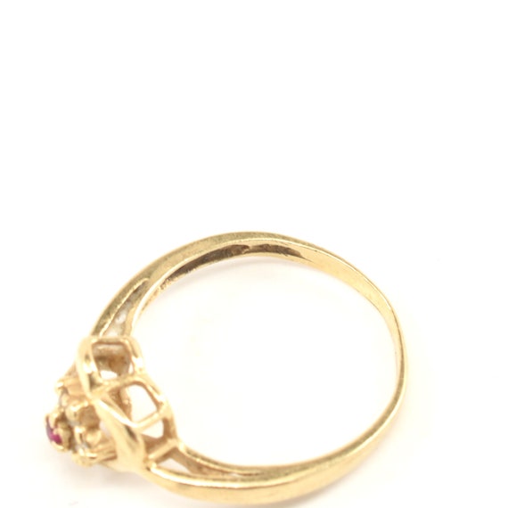 Estate Gemstone Ring Vintage 14K Solid Yellow Gol… - image 7
