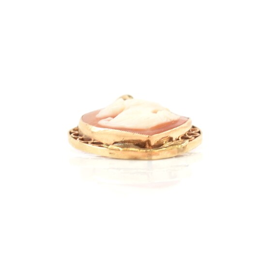 Estate Cameo Charm Vintage 14K Solid Yellow Gold … - image 3