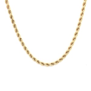 Vintage Solid 14k White Gold Twist Chain Necklace - 16