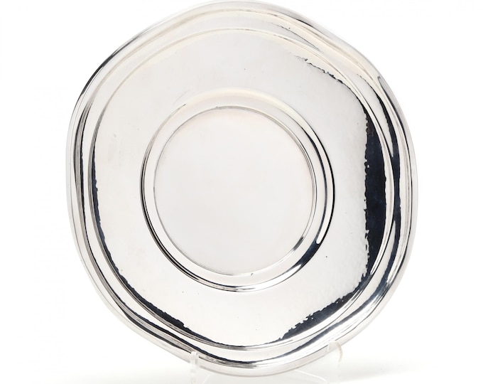 Estate Sterling Plate Vintage 925 Solid Sterling Silver George A Henckel Pattern 1689 Art Deco Hammered No Monogram Holiday Gift