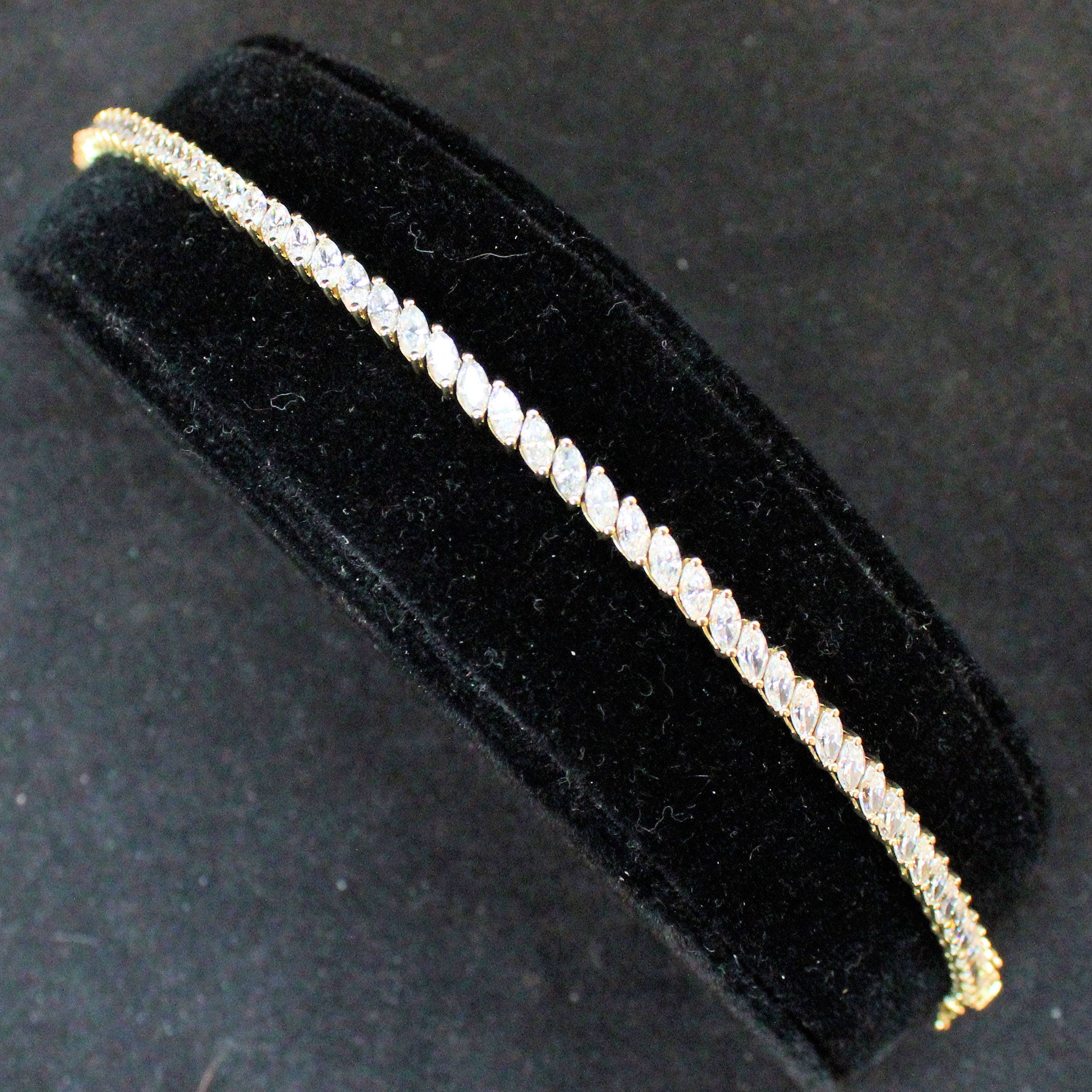 RESERVED for Twyla 14K Yellow Gold Diamonique Tennis Bracelet Cubic