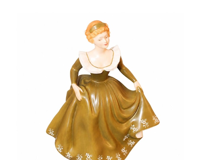 Royal Doulton Geraldine HN2348 Figurine: Peggy Davies 1971 Matte Green Dress