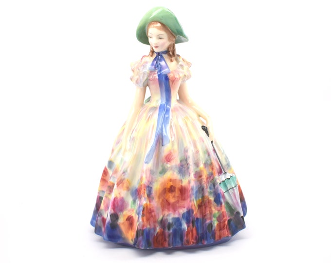 Royal Doulton Easter Day HN2039 Figurine Harradine Classics Designed by Leslie Harradine 1945 Flowered Dress 7.25" Tall Rare Holiday Gift