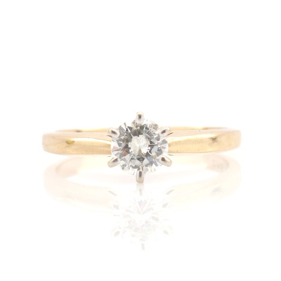 Half carat diamond ring yellow best sale gold