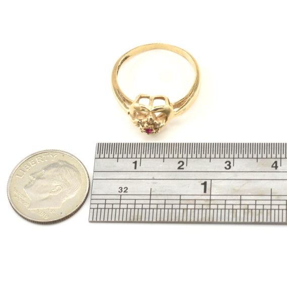 Estate Gemstone Ring Vintage 14K Solid Yellow Gol… - image 8