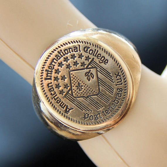 Estate 10K Solid Yellow and White Gold American In