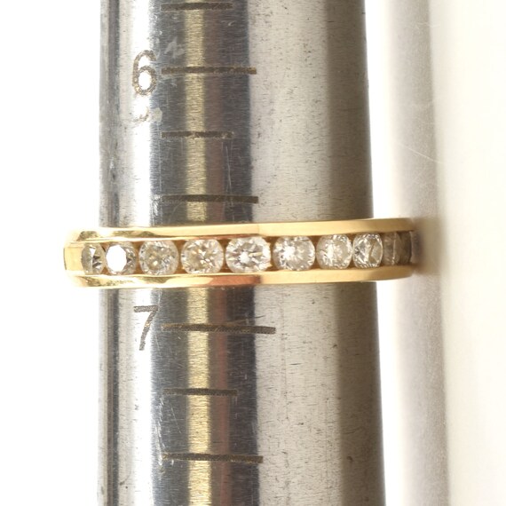 Estate Diamond Ring Vintage 14K Solid Yellow Gold… - image 9