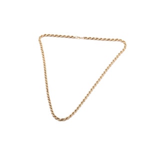 Estate Gold Necklace Vintage 14K Solid Yellow Gold Twisted Rope Chain 26.5 Inches Long Father&#39;s Day&#39;s Day
