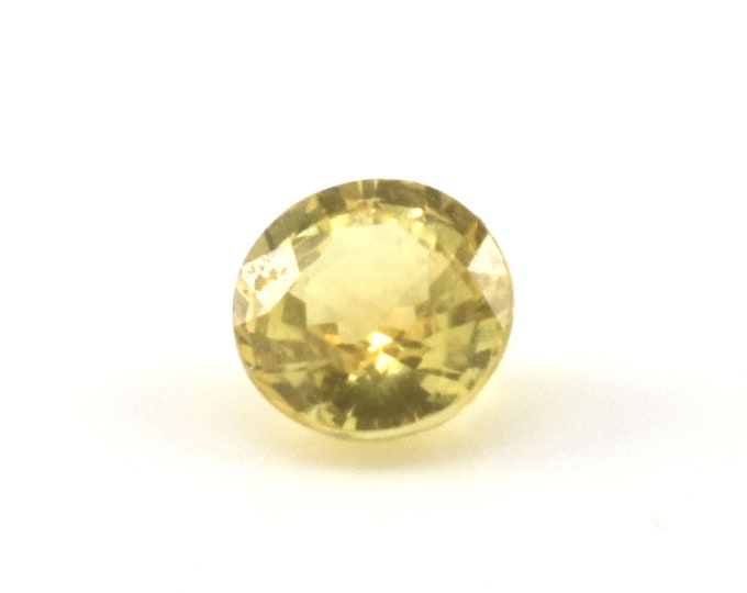 Natural Yellow Sapphire Unmounted .65 Carat Round Cut Loose Gemstone Holiday Gift