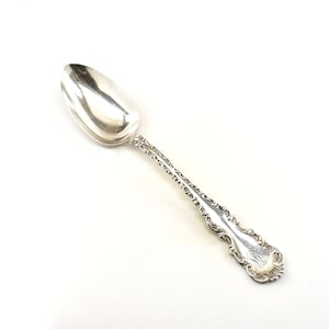 Estate Silver Tablespoon Whiting Louis XV Vintage 925 Solid Sterling Silver Serving Spoon 8 1/4 Inches Long Holiday Gift