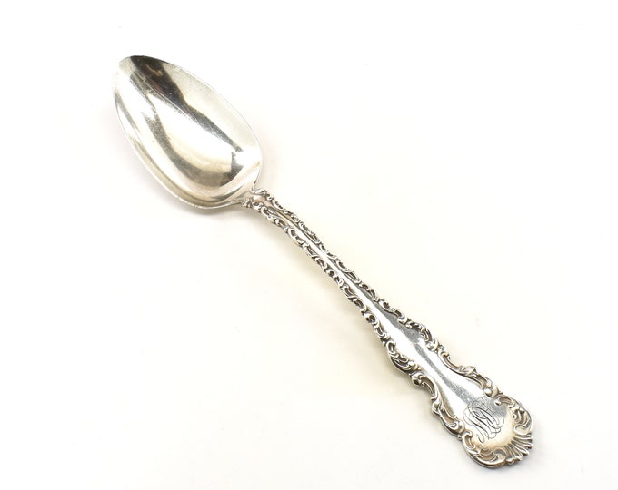 Estate Silver Tablespoon Whiting Louis XV Vintage 925 Solid Sterling Silver Serving Spoon 8 1/4 Inches Long Holiday Gift
