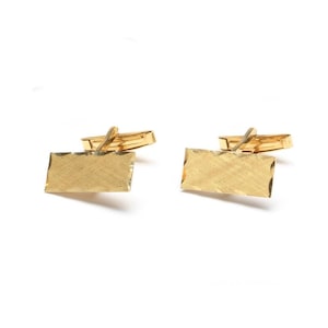 Estate Gold Cufflinks Vintage 18K Yellow Gold Pair Cuff Links Holiday Gift