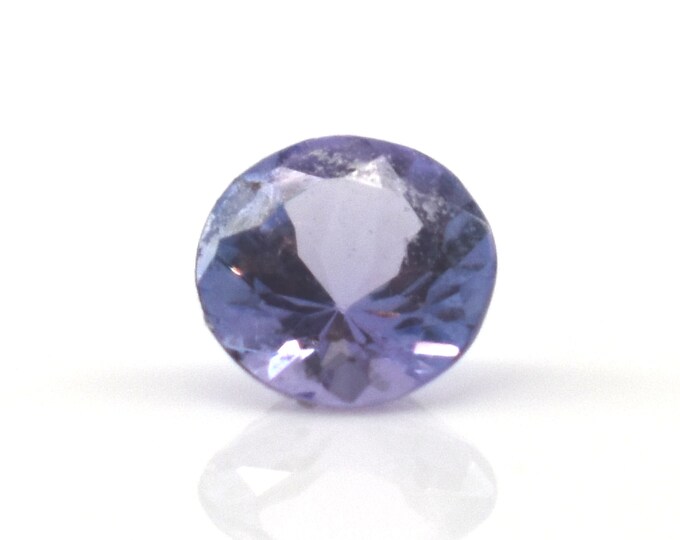 Natural Blue Tanzanite Unmounted Round Cut .41 Carat VVS Loose Gemstone December Birthstone Holiday Gift