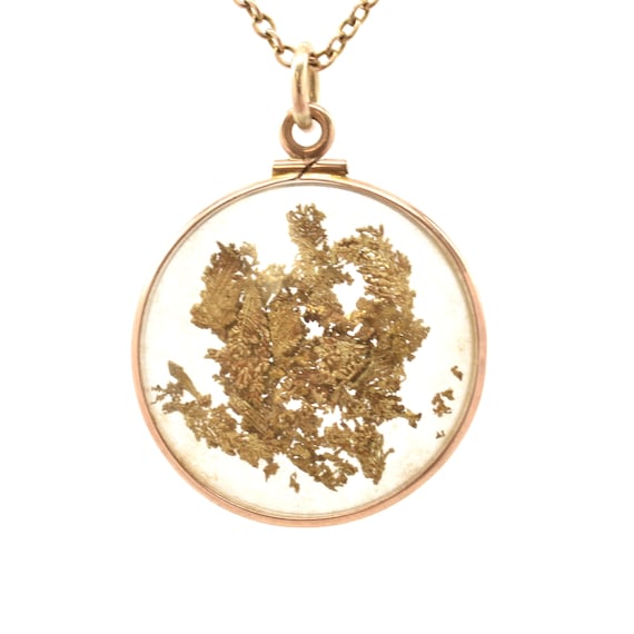 Estate gold pendant deals