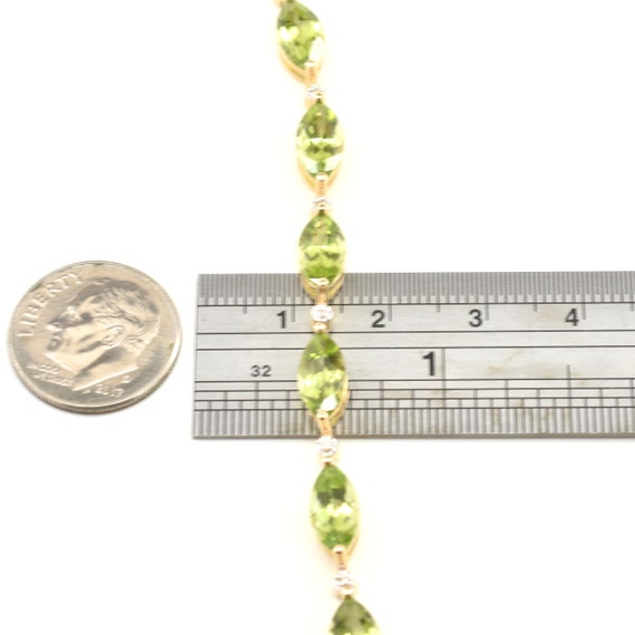 Estate Gemstone Bracelet Vintage 14K Solid Yellow… - image 7