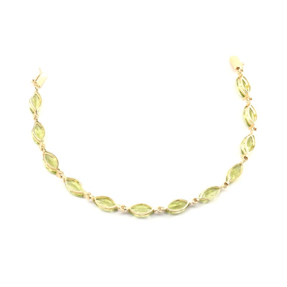 Estate Gemstone Bracelet Vintage 14K Solid Yellow… - image 5