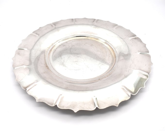 Vintage Silverplate Dish Estate Sandwich Plate International Silver Early American Pattern Number 4201 Holiday Gift