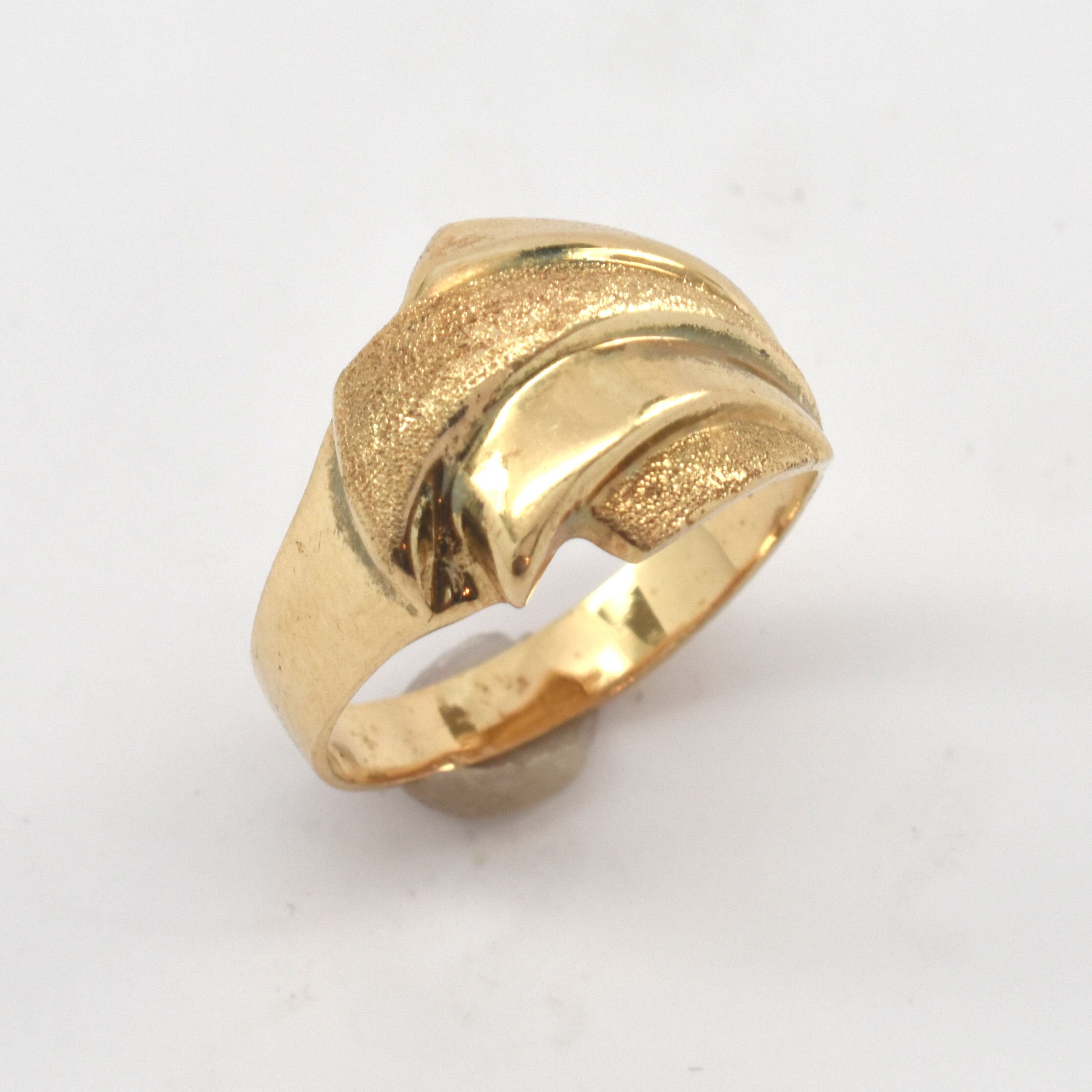 14K Solid Yellow Gold Wrap Ring Vintage Estate Textured - Etsy Norway