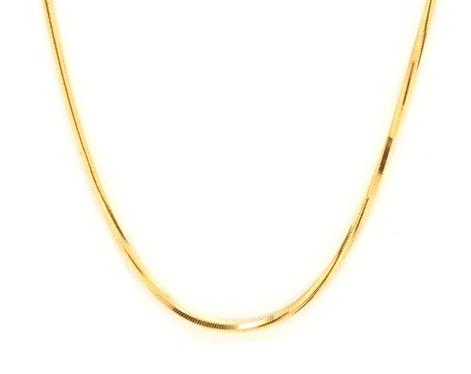 Estate Gold Necklace Vintage 18K Solid Yellow Gold Snake Chain Over 24 Inches Long Made in Italy Holiday Gift