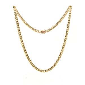 Estate Gold Necklace Vintage 14K Solid Yellow Gold Curb Chain 25.75 Inches Long Holiday Gift