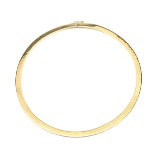 Estate Gold Necklace Vintage 14K Solid Yellow Gold Omega Chain 15.75 Inches Long 6 Millimeters Wide Holiday Gift