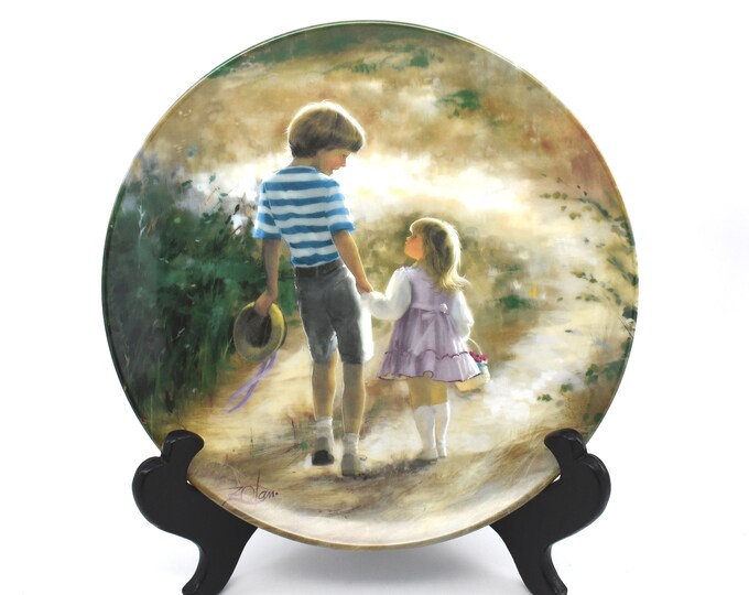 Estate Collector Plate Country Walk by Donald Zolan Childhood Friendship Collection 1989 Pemberton & Oakes Box and Certficate COA Gift