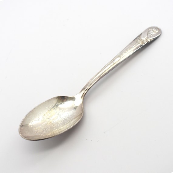 Vintage Silverplate Andrew Johnson Spoon Estate Wm Rogers Presidents Series  Atlantic Cable Holiday Gift 
