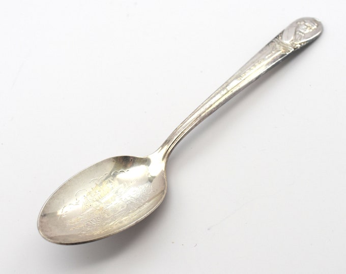 Vintage Silverplate Andrew Johnson Spoon Estate Wm Rogers Presidents Series Atlantic Cable Holiday Gift