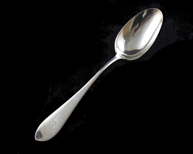 Estate Silver Spoon Vintage 925 Solid Sterling Silver Wm Rogers Mfg Co Pointed Tip Dessert Spoon 7 Inches Long Holiday Gift