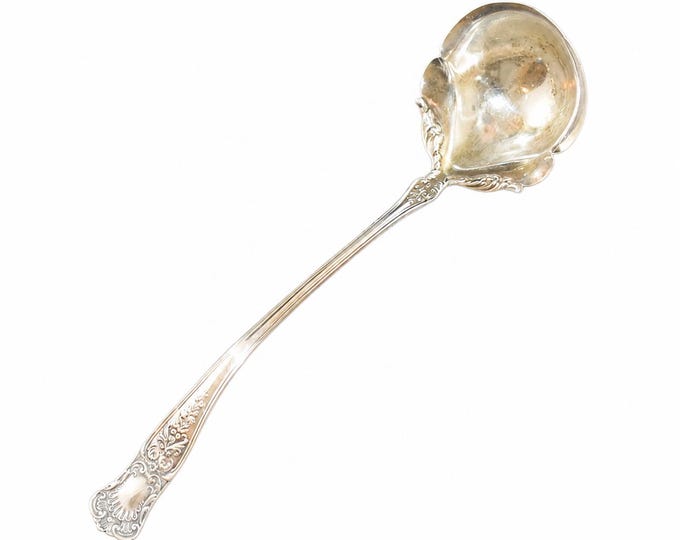 Vintage Gorham Maryland Sterling Silver Cream Ladle, Monogrammed