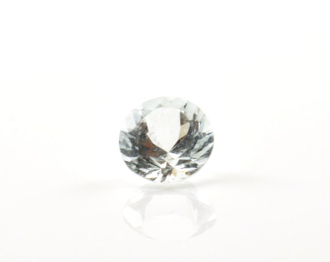 Natural Round Cut Aquamarine AAA Grade 1.335 Carats 7 mm Loose Gemstone March Birthstone Holiday Gift