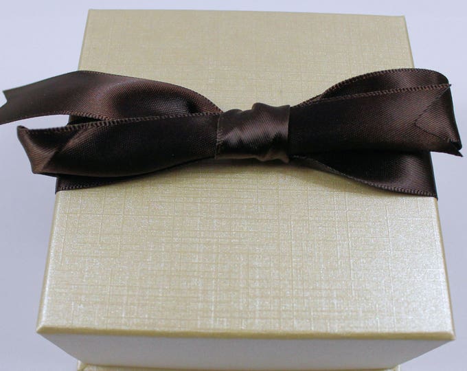 Cream and Brown Necklace Earrings Presentation Holiday GiftBox Holiday Gift Birthday Anniversary Holiday Gift