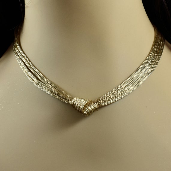 14K Solid Yellow Gold Necklace Love 