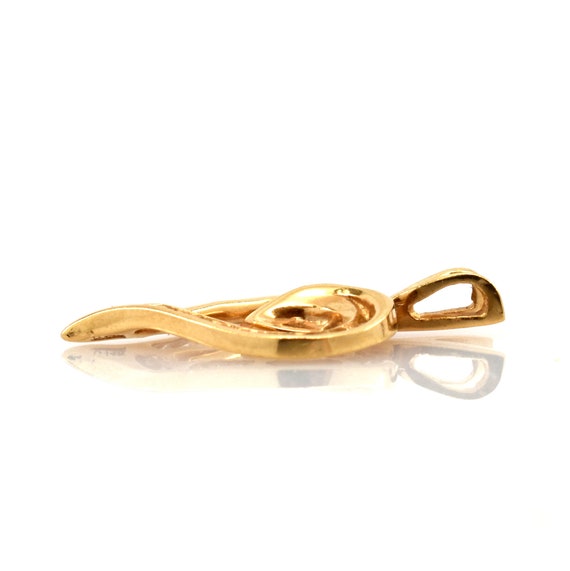 Vintage 14K Gold Diamond Open Heart Pendant Love Friendship Charm View 5