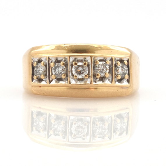 Estate Diamond Ring Vintage 14K Solid Yellow Gold 