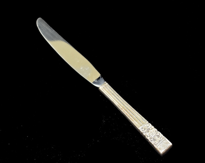 Estate Silverplate Knife Oneida Community Coronation Silver Plate Modern Hollow Knife Holiday Gift
