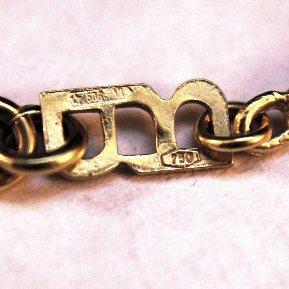 Estate Gold Necklace Vintage 18K Solid Yellow Gol… - image 10
