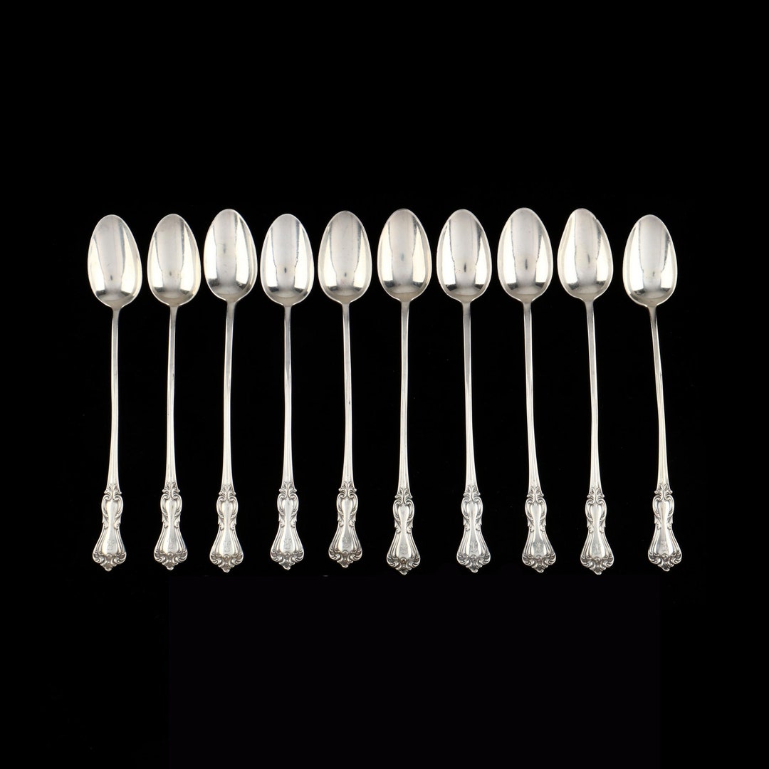 Estate Silver Iced Tea Spoons Set of 10 Reed & Barton Etsy