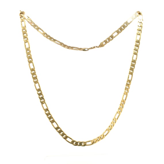 24 inch 14k 2024 figaro gold chain